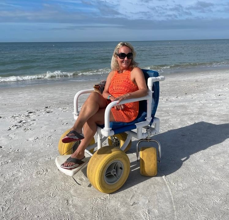 Jaki on a beach in Florida